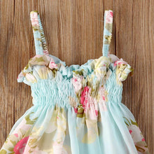 Load image into Gallery viewer, Luxury Modern Colorful Floral Design Toddler Baby Girl Summer Floral Print Sleeveless Dress FOr Baby Girls