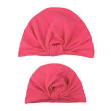 Load image into Gallery viewer, Modern Mom&Baby Turban Mother Baby Hat Headbands Mom Daughter Bow Knot Caps Print Solid Parent-Child Hair Accessories