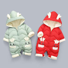 Load image into Gallery viewer, Modern Elegant Baby Warm Thick Cotton Hooded Jumpsuit Snowsuit Rompers Outfit for Children In Modern Design