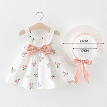 Load image into Gallery viewer, Modern Baby Newborn Toddler Girls Summer Tutu Dress With Printing Princess Dresses Sundress And Hat
