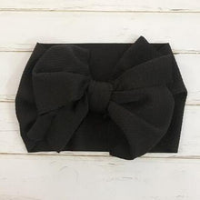 Load image into Gallery viewer, Modern retro Vintage Baby and Mom Textured Headwrap Pre-tied Turban Headband Bow Super Soft and Stretchy Hair Bows Kids Accessories for Girls and Moms