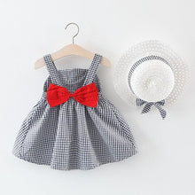 Load image into Gallery viewer, Summer Girl Kids Sleeveless Print Floral Birthday Party Princess Dress With Hat In Modern NEw Elegant Design For Girls Kids 6-24Months