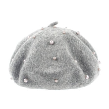 Load image into Gallery viewer, Modern Art Wool Baby Hat with Pearls Cat Candy Color Retro Baby Girl Cap Kids Beret Hats for Girls