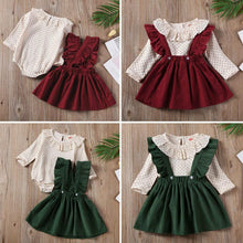 Load image into Gallery viewer, Toddler Baby Girl Dotted Romper Tops Strap Dress Cotton Clothes Skirt Cover Up