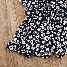 Load image into Gallery viewer, Baby Girls Leopard Rompers Sleeveless Button Playsuit Jumpsuits Fashion Outfits For Girls Kids Between 2-6 Years