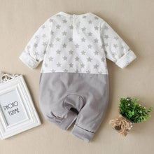 Load image into Gallery viewer, Long Sleeve Cartoon Star Print Romper Infant Elephant Pattern Jumpsuit Keep Warm Clothes For Girls And Boys Kids