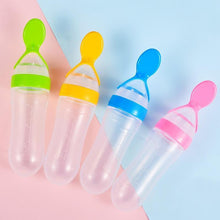 Load image into Gallery viewer, NEW Baby Feeding Bottle Spoon With Silicone Spoon Newborn Infant Squeeze Spoon Toddler Supplement food Bottle Feeder For Kids and Baby