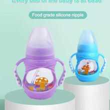 Load image into Gallery viewer, Infant Food Silicone Glass Feeding Bottle For Baby Feeding Bottle Children Drink Water to Feed Glass For Baby
