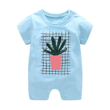 Load image into Gallery viewer, Summer Short Sleeved Girls Dress Baby Romper Cotton Newborn Body Suit Baby Pajama Boys Rompers