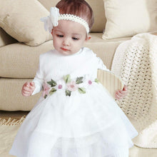 Load image into Gallery viewer, Baby Girl Flower Dress Pretty Bow Outfits Long Sleeve Toddler Girl Unique Design Perfect Gift