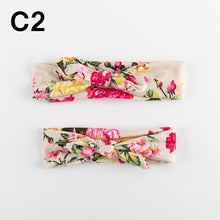 Load image into Gallery viewer, Modern Mother & Baby Headbands Kids Girl Bow With Rabbit ear Print Floral Hair Bands Parent-Child Hair Accessories
