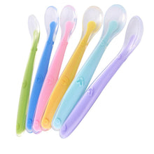 Load image into Gallery viewer, New Candy Color Baby Soft Silicone Spoons Feeding Dishes Tableware Flatware Children Food Feeding Tools