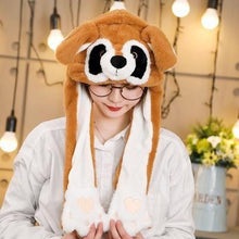 Load image into Gallery viewer, Modern Elegant Winter Interesting Girls Animals Ear Moving Jumping Hats Children and Adults Women Warm Rabbit Winter Caps In Modern Design