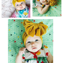 Load image into Gallery viewer, New Large Bow Baby Headband Velet Soft Bowknot Girl Accessories Hair Solid Messy Bows Toddler Headbands Baby Head Wraps Turban Big Bow for Girls