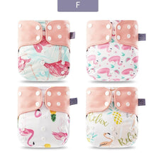 Load image into Gallery viewer, Modern Eco-friendly Diaper New 4pcs/set Washable Coffee Mesh Cloth Diaper Cover Adjustable Nappyies For Kids