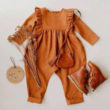 Load image into Gallery viewer, Modern Handamde Girls Jumpsuit Long Sleeve Romper Overalls Autumn Clothes For Baby Cotton Line In Elegant Autmn Style