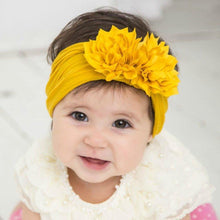 Load image into Gallery viewer, Cute 1PCS Baby Girls Lotus Flower Nylon Headband Knot Elastic Newborn Toddler Headwraps Kids Hair Accessories Gifts