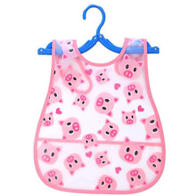 Load image into Gallery viewer, Fashion Printed Adjustable Animal Plastic Waterproof Lunch Feeding Bibs Feeding Cloth for Children In Modern Design
