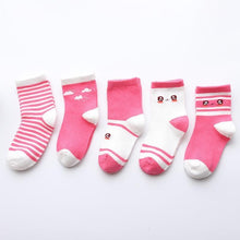 Load image into Gallery viewer, 5 Pairs Infant Cotton Mesh Cute Newborn Casual Socks For Boys Girls Durable Comfortable Sock