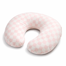Load image into Gallery viewer, Pink & White Checkered Nursing Pillow Cover