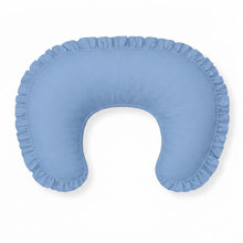 Load image into Gallery viewer, Blue Ruffle Nursing Pillow Cover