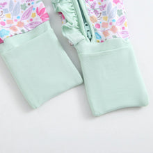 Load image into Gallery viewer, Tiny Blooms Ruffled Zippered Baby Romper