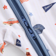 Load image into Gallery viewer, Route 66 Zippered Baby Romper