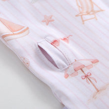 Load image into Gallery viewer, Beach Baby Ruffled Zippered Baby Romper