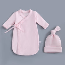 Load image into Gallery viewer, Light Pink Bereavement Gown & Hat Set