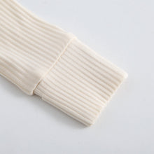 Load image into Gallery viewer, Oatmeal Ribbed Zippered Baby Romper