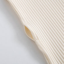 Load image into Gallery viewer, Oatmeal Ribbed Zippered Baby Romper