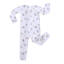 Load image into Gallery viewer, Dino Derby Zippered Baby Romper