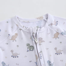 Load image into Gallery viewer, Dino Derby Zippered Baby Romper