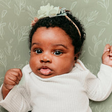 Load image into Gallery viewer, Organic Bamboo Cotton Blend Crib Sheet in Natural Oasis Willow