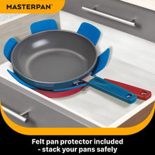 Load image into Gallery viewer, MASTERPAN Ceramic Nonstick Stovetop Oven Frypan & Skillet & Stainless Steel Lid Set, Azure Color 9.5"(24cm)