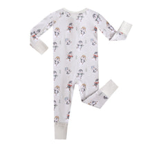 Load image into Gallery viewer, Penguins On Ice Zippered Baby Romper