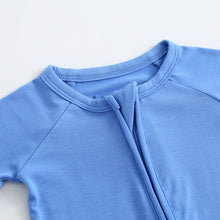 Load image into Gallery viewer, Pure Blue Zippered Baby Romper