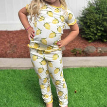 Load image into Gallery viewer, The Lemon 2 Piece Short Sleeve Bamboo Sleep Set