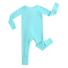 Load image into Gallery viewer, Tranquil Turquoise Zippered Baby Romper