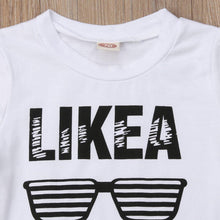 Load image into Gallery viewer, Baby Hip Hop Short Sleeve Summer Toddler Infant Like A Boss Letter Tops T-shirt and Pants Outfits 2Pcs Ste For Boys