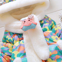 Load image into Gallery viewer, Modern Children's Winter Cartoon Cute Rabbit Infant Outerwear Hooded Baby Girls Jackets For Girls