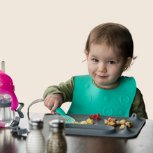 Load image into Gallery viewer, Travel Tether Bib+ Utensils