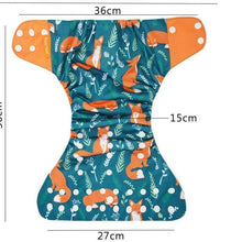 Load image into Gallery viewer, 4pcs/set Washable Eco-Friendly Cloth Diaper Cover Adjustable Nappy Cloth Diapers Cloth Nappy For Baby Boys and Grils Baby
