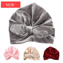 Load image into Gallery viewer, New Modern Baby Hat for Girls Autumn Winter Baby Cap Turban Great for Photography Props Elastic Infant Design