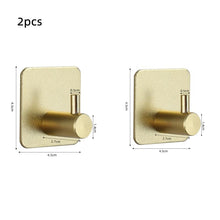 Load image into Gallery viewer, Adhesive Wall Hooks Mounted Door Key Cloth Coat Bathroom Robe Hanger Kitchen Hardware Rack Shelf Bag Hook Organizer For Hanging Bathroom Toilet Sticky Hook