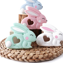 Load image into Gallery viewer, Baby Teether Silicone Rabbit Food Grade Bunny Teether Nursing Teething Accessories Silicone Animal Teether For Kids and Baby