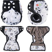 Load image into Gallery viewer, Newborn Pocket Diaper Cloth Diapers Bamboo Charcoal Inner Waterproof PUL Outer Double Gussets Nappies for Baby