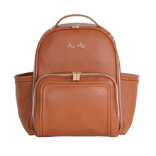 Load image into Gallery viewer, Cognac Itzy Mini Plus Diaper Bag Backpack