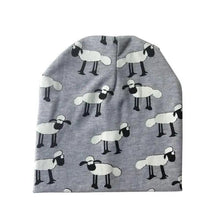 Load image into Gallery viewer, Baby Knit Cotton Cartoon Printed Baby Caps For Boys And Girls For Autumn And Winter Soft And Warm Cap