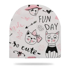 Load image into Gallery viewer, Baby Knit Cotton Cartoon Printed Baby Caps For Boys And Girls For Autumn And Winter Soft And Warm Cap
